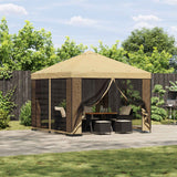 Gazebo 3 x 3 m Crema Poliestere e Acciaio 190 gsm