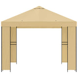 Gazebo 3 x 3 m Crema Poliestere e Acciaio 190 gsm