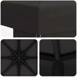 Gazebo 3 x 3 m Antracite Poliestere e Acciaio 190 gsm