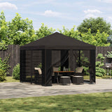 Gazebo 3 x 3 m Antracite Poliestere e Acciaio 190 gsm