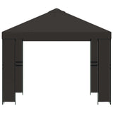 Gazebo 3 x 3 m Antracite Poliestere e Acciaio 190 gsm