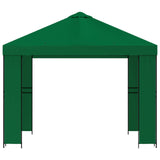 Gazebo 3 x 3 m Verde Poliestere e Acciaio 190 gsm