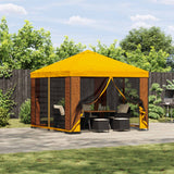 Gazebo 3 x 3 m Giallo Poliestere e Acciaio 190 gsm