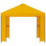 Gazebo 3 x 3 m Giallo Poliestere e Acciaio 190 gsm