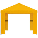 Gazebo 3 x 3 m Giallo Poliestere e Acciaio 190 gsm