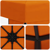 Gazebo 3 x 3 m Arancione Poliestere e Acciaio 190 gsm