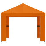 Gazebo 3 x 3 m Arancione Poliestere e Acciaio 190 gsm
