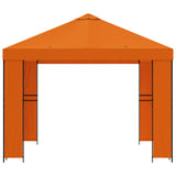 Gazebo 3 x 3 m Arancione Poliestere e Acciaio 190 gsm