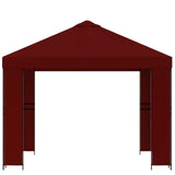 Gazebo 3 x 3 m Borgogna Poliestere e Acciaio 190 gsm