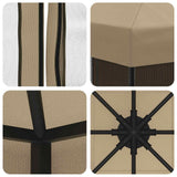 Gazebo da giardino con pareti laterali 3 x 3 m Beige