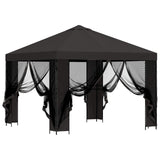 Gazebo da giardino con pareti laterali 3 x 3 m Antracite