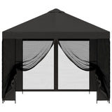 Gazebo da giardino con pareti laterali 3 x 3 m Antracite