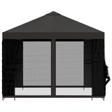 Gazebo da giardino con pareti laterali 3 x 3 m Antracite