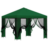 Gazebo da giardino con pareti laterali 3 x 3 m Verde