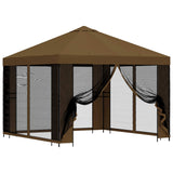 Gazebo da giardino con pareti laterali 3 x 3 m Tortora
