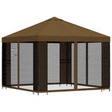 Gazebo da giardino con pareti laterali 3 x 3 m Tortora