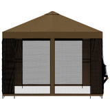 Gazebo da giardino con pareti laterali 3 x 3 m Tortora