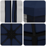 Gazebo da giardino con pareti laterali 3 x 3 m Blu