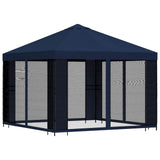 Gazebo da giardino con pareti laterali 3 x 3 m Blu