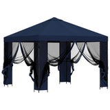 Gazebo da giardino con pareti laterali 3 x 3 m Blu