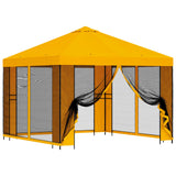 Gazebo da giardino con pareti laterali 3 x 3 m Giallo
