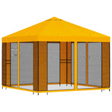 Gazebo da giardino con pareti laterali 3 x 3 m Giallo