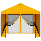 Gazebo da giardino con pareti laterali 3 x 3 m Giallo