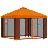 Gazebo da giardino con pareti laterali 3 x 3 m Arancione
