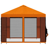 Gazebo da giardino con pareti laterali 3 x 3 m Arancione