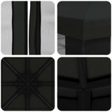 Gazebo da giardino con pareti laterali 3 x 3 m Nero