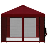 Gazebo da giardino con pareti laterali 3 x 3 m Borgogna