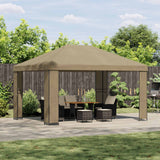 Gazebo 4  3 m Beige Poliestere e Acciaio 190 gsm