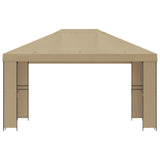 Gazebo 4  3 m Beige Poliestere e Acciaio 190 gsm