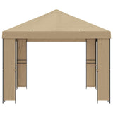Gazebo 4  3 m Beige Poliestere e Acciaio 190 gsm
