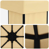 Gazebo 4  3 m Crema Poliestere e Acciaio 190 gsm