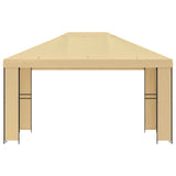 Gazebo 4  3 m Crema Poliestere e Acciaio 190 gsm