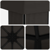 Gazebo 4  3 m Antracite Poliestere e Acciaio 190 gsm