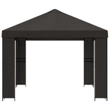 Gazebo 4  3 m Antracite Poliestere e Acciaio 190 gsm