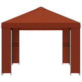 Gazebo 4  3 m Terracotta Poliestere e Acciaio 190 gsm