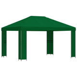 Gazebo 4  3 m Verde Poliestere e Acciaio 190 gsm