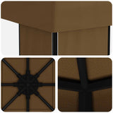 Gazebo 4  3 m Tortora Poliestere e Acciaio 190 gsm