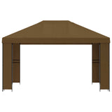 Gazebo 4  3 m Tortora Poliestere e Acciaio 190 gsm
