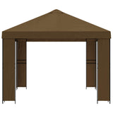 Gazebo 4  3 m Tortora Poliestere e Acciaio 190 gsm