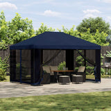 Gazebo 4  3 m Blu Poliestere e Acciaio 190 gsm
