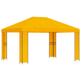 Gazebo 4  3 m Giallo Poliestere e Acciaio 190 gsm