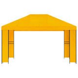Gazebo 4  3 m Giallo Poliestere e Acciaio 190 gsm