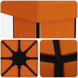 Gazebo 4  3 m Arancione Poliestere e Acciaio 190 gsm