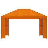 Gazebo 4  3 m Arancione Poliestere e Acciaio 190 gsm