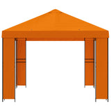 Gazebo 4  3 m Arancione Poliestere e Acciaio 190 gsm
