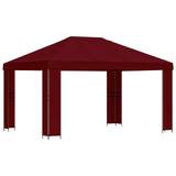 Gazebo 4  3 m Borgogna Poliestere e Acciaio 190 gsm